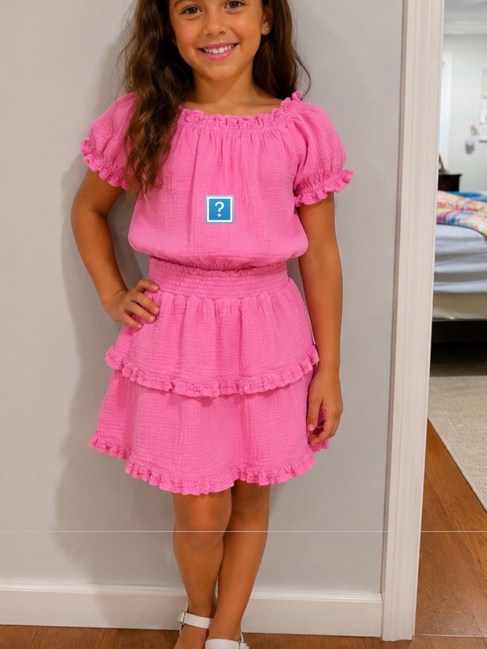 Girls' Pink Ruffle Tiered Set